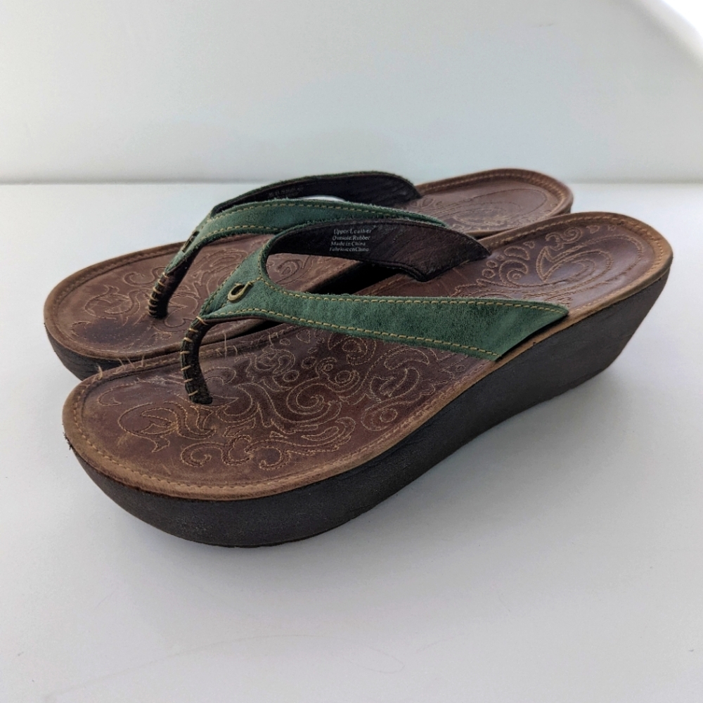 Olukai Paniolo Wedge in Green
